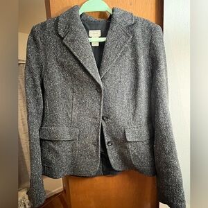 L.L. Bean Women's Gray Wool Blazer-Misses small